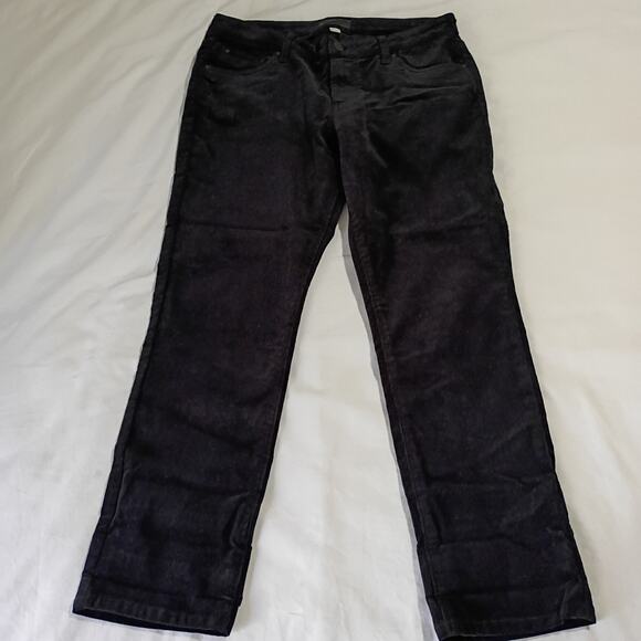KUT 8P Catherine Boyfriend Micro Corduroy Black Cotton/Spandex Blend Pants - Picture 4 of 11